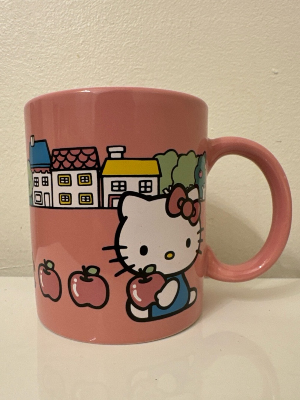 Hello Kitty Pink Apple Village Mug